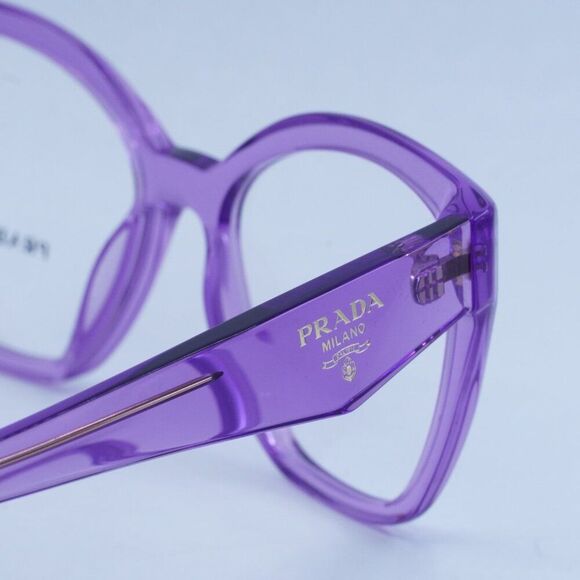 🕶️ New Prada PR20ZV 13R1O1 Eyeglasses - Transparent Amethyst Frame - Picture 5 of 10